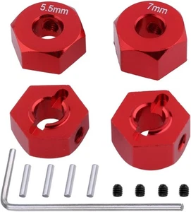 HobbyPark Aluminum 12mm Hex Wheel Hubs for Traxxas 1/10 2WD Slash, Red  - Picture 1 of 3