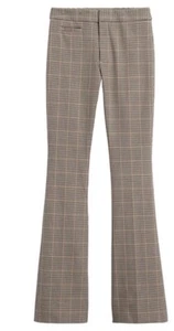 High-Rise Flare Sloan Pant |Banana Republic Brown Plaid Women’s 14 Office Career - Picture 1 of 10