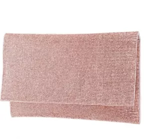 NINA Kimora crystal embellished women's clutch shoulder bag- ROSE GOLD (Defect) - Picture 1 of 15