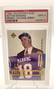 1998 Collector's Edge Peyton Manning Promo Holding Jersey ROOKIE Card PSA 9 - Bild 1 von 2