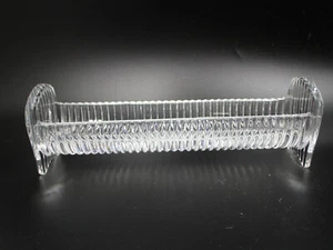 Vintage Crystal Cracker Holder 9” Long, Ribbed Pattern, By Godinger Crystal - Picture 1 of 6