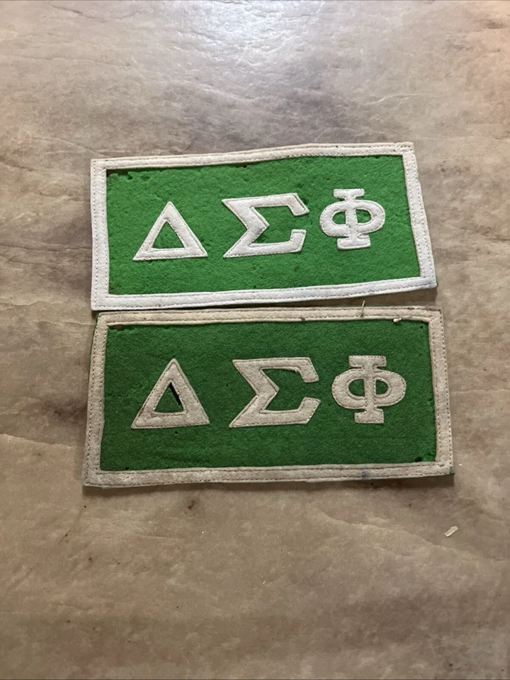 Vintage Anos 70 Delta Sigma Phi Frat Patch Desbotado EUA Esporte Universitário Grunge Anos 80 - Imagem 1 de 4
