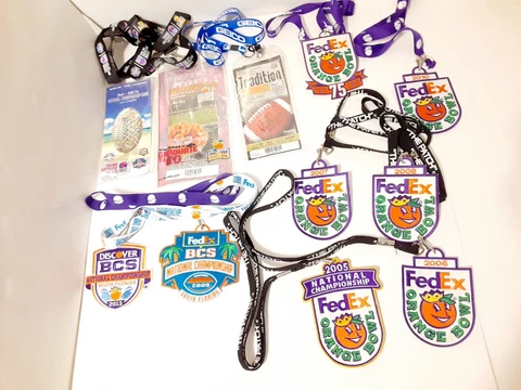 Orange Bowl tickets, patches lanyard lot: 2005, 06, 07, 08, 09, 11, 13 Cover