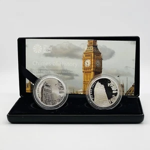 2017 RM Silver Proof & Reverse Frosted Proof 1oz Big Ben £2 Two-Coin Set Rare - Picture 1 of 7