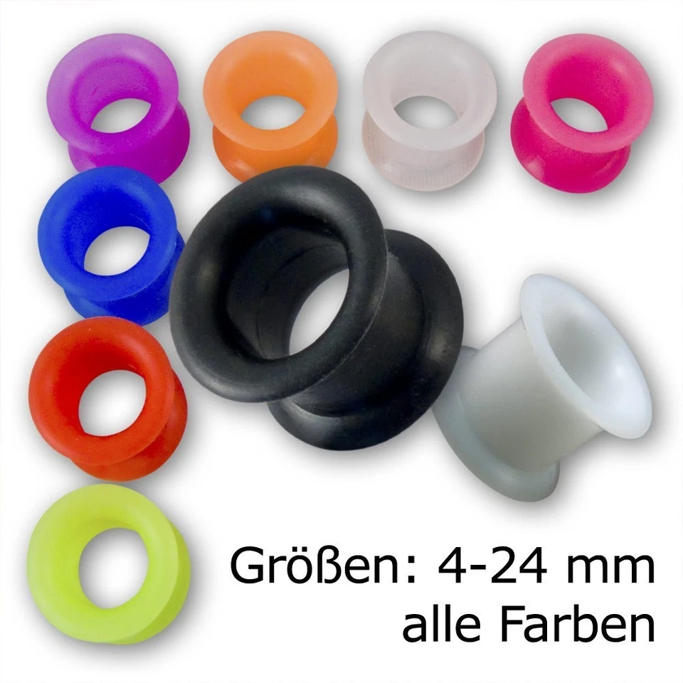 Dilatación Túnel Silicona plug piercing pendientes moda - Imagen 1 de 1