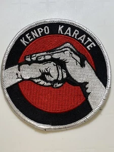 Kenpo Karate Martial Arts Embroidered Patch Rei Hand Fist Palm Salute Big 4 Inch - Picture 1 of 5
