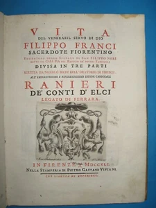 VITA DEL VENERABIL SERVO DI DIO FILIPPO FRANCI SACERDOTE FIORENTINO..., 1741  - Picture 1 of 12