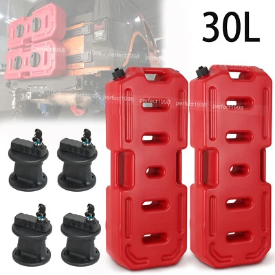 Paquete de combustible de 30L 8 galones contenedor de gasolina lata de combustible cerraduras para Jeep ATV UTV Polaris RZR Foto 1 de 4