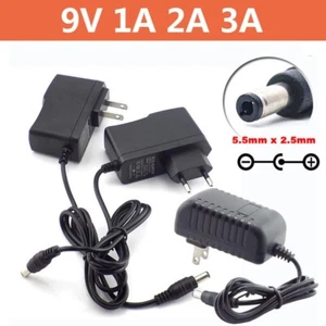 AC/DC 9V 1A 2A 3A Power Supply Unit Converter Charger For LED Strips Light CCTV - Imagen 1 de 12