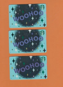 STARBUCKS GIFT CARD--WOOHOO--(3) no $ free shipping - Picture 1 of 1