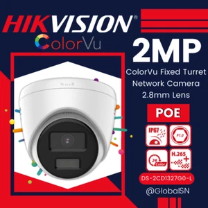 HIKVISION 2MP Full ColorVu 24/7 PoE Fixed Turret Network Camera DS-2CD1327G0-L - Picture 1 of 1