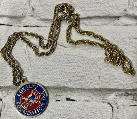 Vintage Ole Miss Loyalty Foundation Colonel Reb 1” Coin Medallion 12” Necklace Cover