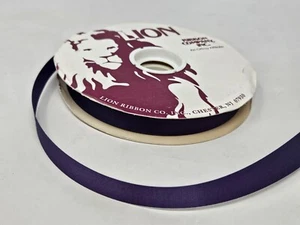 Lion Offray Navy Blue Satin Acetate Craft Ribbon 5/8" x 100 YDS Roll # 3 - Picture 1 of 2
