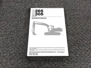 New Holland Kobelco E265 E305 Tier 3 Excavator Service Repair Manual 604.13.674 - Picture 1 of 1