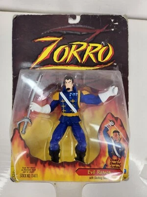 Figura de acción Playmates Zorro Evil Ramon 1997 con espada cortante Foto 1 de 4