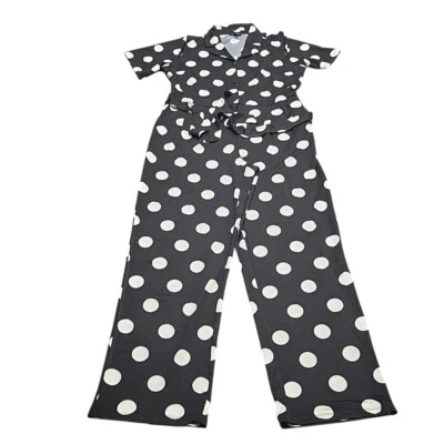 Mono tejido a lunares Studio Park x Leah Williams para mujer talla mediana negro Foto 1 de 4