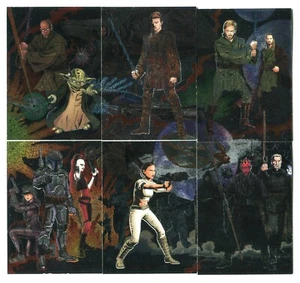 Juego de inserciones de rompecabezas de lámina grabada Topps Star Wars Heritage 2004 1-6 boca Boba Fett + - Imagen 1 de 1
