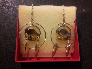 Geschliffene Münzohrringe; Büffelnickel - KOSTENLOSER VERSAND - Bild 1 von 1