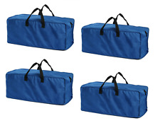 EarthWise Storage Bags with Zipper 4 Pack, Heavy Strong Fabric Blue