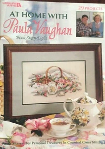 Leisure Arts cross stitch booklet called ' At Home with Paula Vaughan ' - Picture 1 of 18