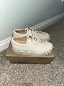Clarks Cream Mayhill Walk Leather Trainers Size Uk4 EUR 37 - Bild 1 von 5