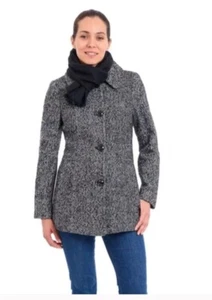 London Fog Women’s Classic Single Breasted Wool Pea Coat with Scarf XXL NWT (99) - Picture 1 of 1