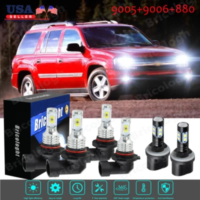 9005+9006+880 faros LED + bombillas antiniebla para Chevy Trailblazer 2002-2005 Foto 1 de 4