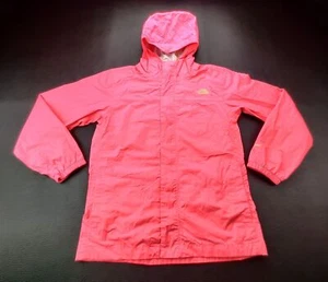 The North Face HyVent Teen XL (18) Full Zip Neon Pink Windbreaker Hoodie Jacket  - Picture 1 of 15