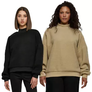 Urban Classics Ladies Sherpa Crewneck Sweater With Stand-Up Collar Cozy - Picture 1 of 27