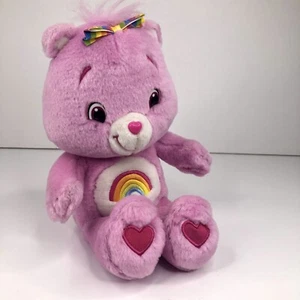 Care Bears Cheer Bear 13" Talks & Sings 2007 Pink Rainbow Hearts probado funciona - Imagen 1 de 12