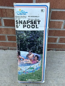Vintage 6' Intex The Wet Set Snapset Pool 6’ x 15” Kids Pool - Picture 1 of 3