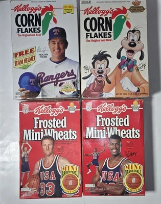 Лот товаров коробка хлопьев Kelloggs Нолан Райан Ларри Берд Дэвид Робинсон Goof Troop - Изображение 1 из 2