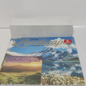 2026 LANDSCHAFTEN WANDKALENDER ~ 2er Pack ~ 12" x 24" im geöffneten Zustand & 6" x 12" im geöffneten Zustand - Bild 1 von 5