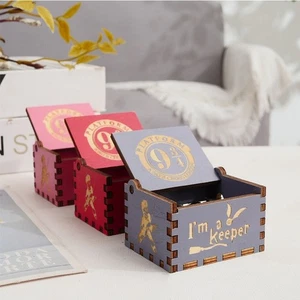 "Harry Potter" Wood Music Box Hand Crank Classic Handmade Birthday Gifts Toys - Picture 1 of 22