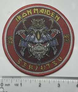 iron maiden senjutsu Metallic Gold Border Circle Border Woven Patch - Picture 1 of 1