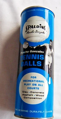 Spalding Pancho Gonzales Unopened Tennis Ball Can ~ Three Balls - Image 1 of 4