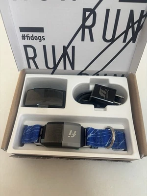 fidogs blue dog collar gps size medium new (open box) - Image 1 of 4