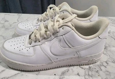 Nike Air Force 1 Zapatos Para Hombres Talla 8.5 Triple Blanco Atlético Bajo 07 AF1 Tenis Foto 1 de 4