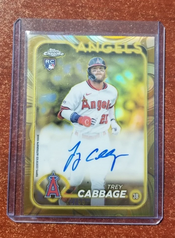 2024 Topps Gilded Trey Cabbage RC Auto /99 Los Angeles Angels #CGA-TC - Image 1 of 2
