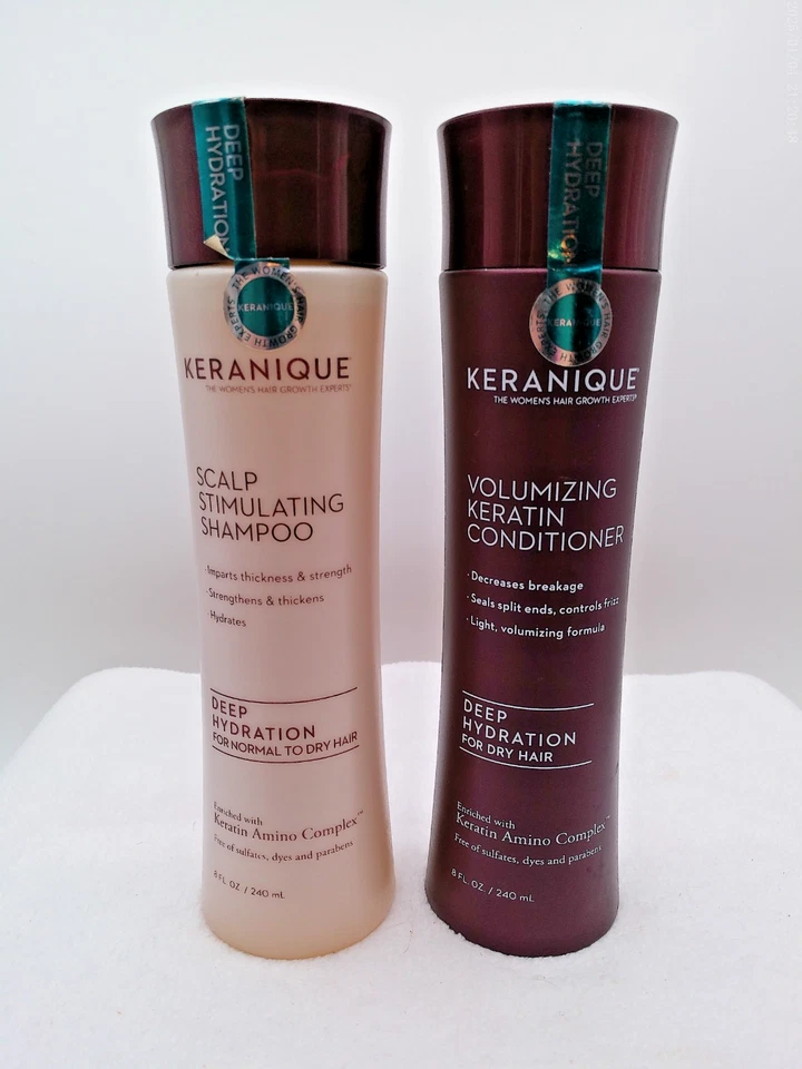 Champú estimulante y acondicionador voluminizador hidratación profunda Keranique 8 oz Foto 1 de 1