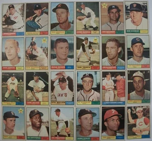 1961 TOPPS BASEBALL CARD LOT OF 24 BASEBALL CARDS VG-EX PLEASE SEE PICS FOR COND - Picture 1 of 8