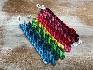 Tuscan Rose hand dyed PERLE COTTON thread SIZE 3 - 10 skeins 16 yds each Lot 3C - Picture 1 of 3