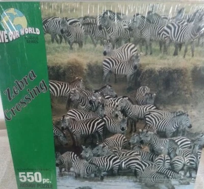 Novo Quebra-cabeça Save Our World Zebra Crossing África Vida Selada 550 Peças - Imagem 1 de 4