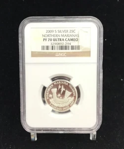 S NGC Silver 25C Northern Marianas PF70 2009 Ultra camafeo  - Imagen 1 de 2