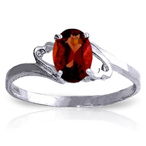 Nuevo Anillo Granate Tacto Irresistible Oro Blanco Sólido 14K 0.9 Quilates - Imagen 1 de 4
