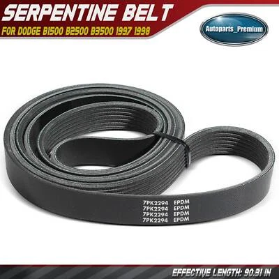 Cinto Serpentine 90,31 polegadas para Dodge B1500 B2500 B3500 1997 1998 Ram 1500 Van - Imagem 1 de 4