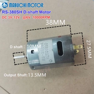 Mabuchi RS-380SH DC 3V 6V 7.2V 12V 22000RPM High Speed Carbon Brush DC Motor Toy - Picture 1 of 2
