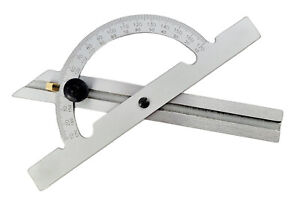 Winkelmesser mit verstellbarer Schiene, 10-170°, rostgeschützt, mattverchromt