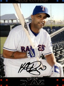 2007 Topps Update Texas Rangers Baseball Card #133 Victor Diaz