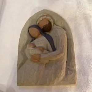 Willow Tree Die Heilige Familie Ein Kind wird geboren von Susan Lordi 2002 Demdaco Plakette - Bild 1 von 3